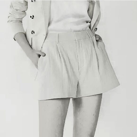 Nine West Women's Lined White High Rise Cotton Shorts - Picture 1 of 16